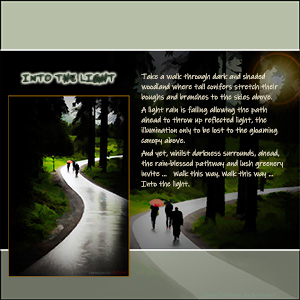 A "BLANK" Add Your Own Message e-Card - INTO THE LIGHT