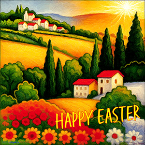 An EASTER e-Card - TUSCANY