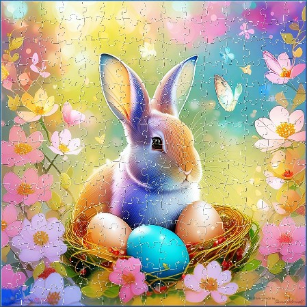 BUY NOW! MR BUNNY's EASTER EGG HUNT - web-playable jigsaw