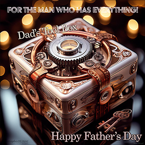 A FATHER'S DAY e-CARD "THE STEAMPUNK TOOLBOX"