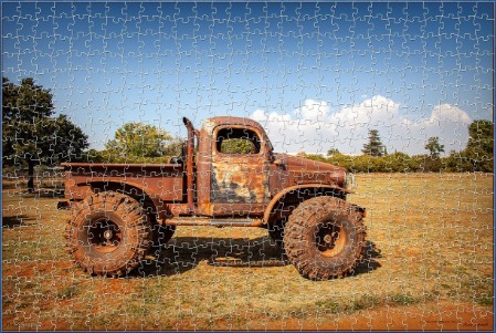 BUY NOW! RUSTY—A Jigsaw of Nostalgia, featuring a timeless tribute to resilience with character in every piece. Own it Forever