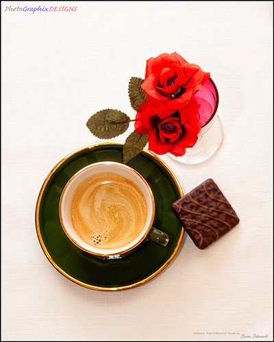 BUY NOW! COFFEE - SAY IT WITH ROSES - FINE ART PRINT
